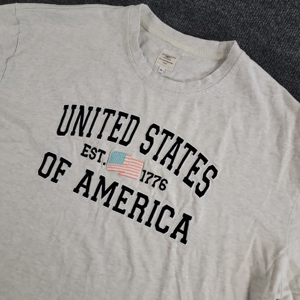 Sunkissed Coconut USA Flag 🇺🇸 4th of July T-Shirt Sz 2XL Embroidered